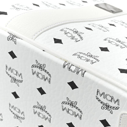 MCM Visetos Medium Liz Reversible Shopper Tote White 17 of 17