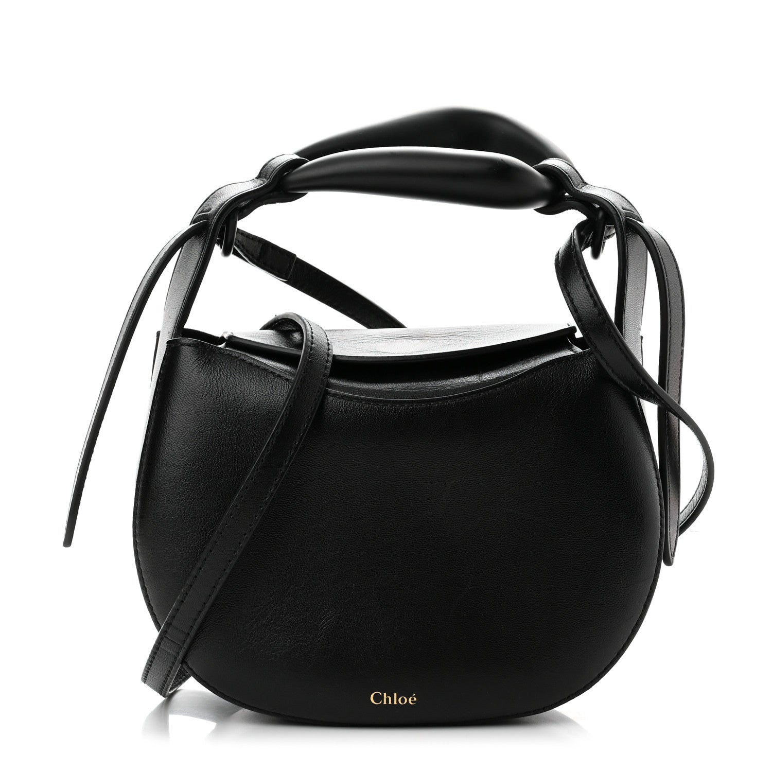 Chloe Small Grain Calfskin Kiss Bag Black 1 of 8