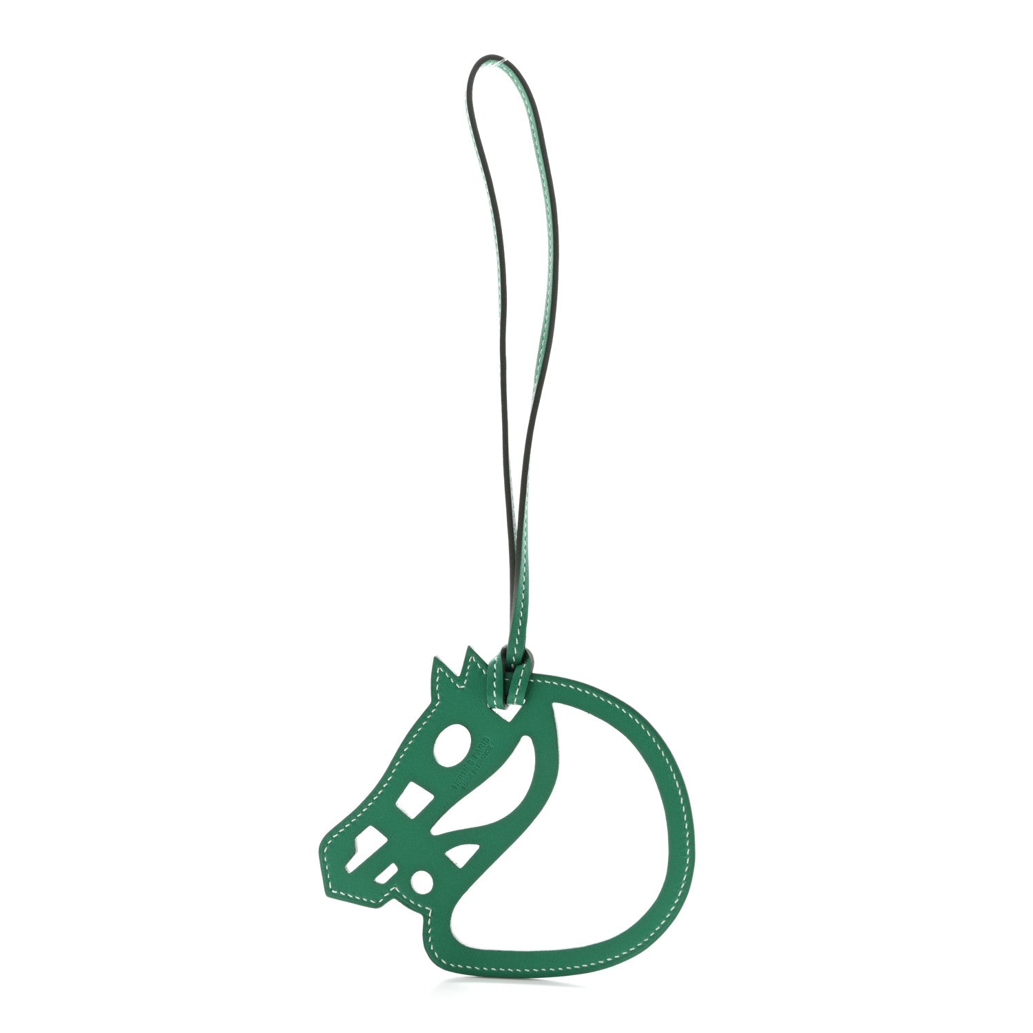 Hermes Swift Paddock Cheval Horse Bag Charm Vert Vertigo 1 of 4
