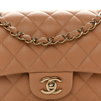 Chanel Caviar Quilted Small Double Flap Dark Beige 7 of 12