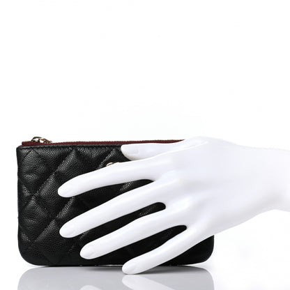 Chanel Caviar Quilted Small Cosmetic Case Black 2 of 7