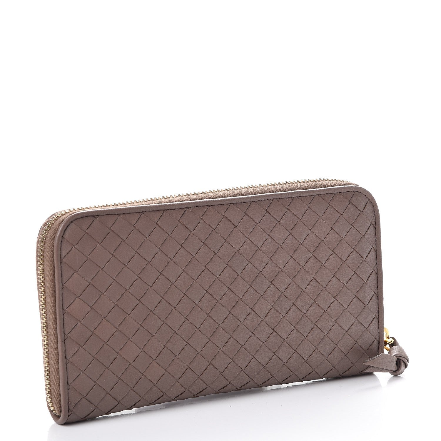 Bottega Veneta Nappa Intrecciato Zip Around Wallet Elephant 3 of 9
