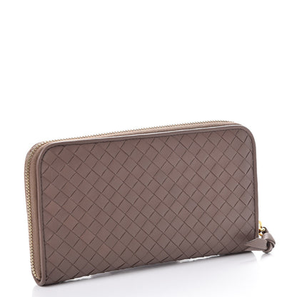 Bottega Veneta Nappa Intrecciato Zip Around Wallet Elephant 3 of 9