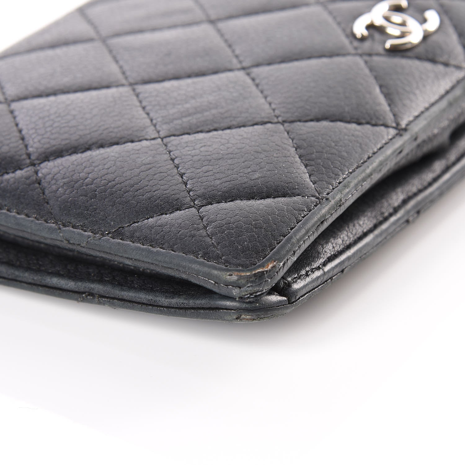 Chanel Caviar Calfskin Quilted Yen Wallet Black 7 of 12