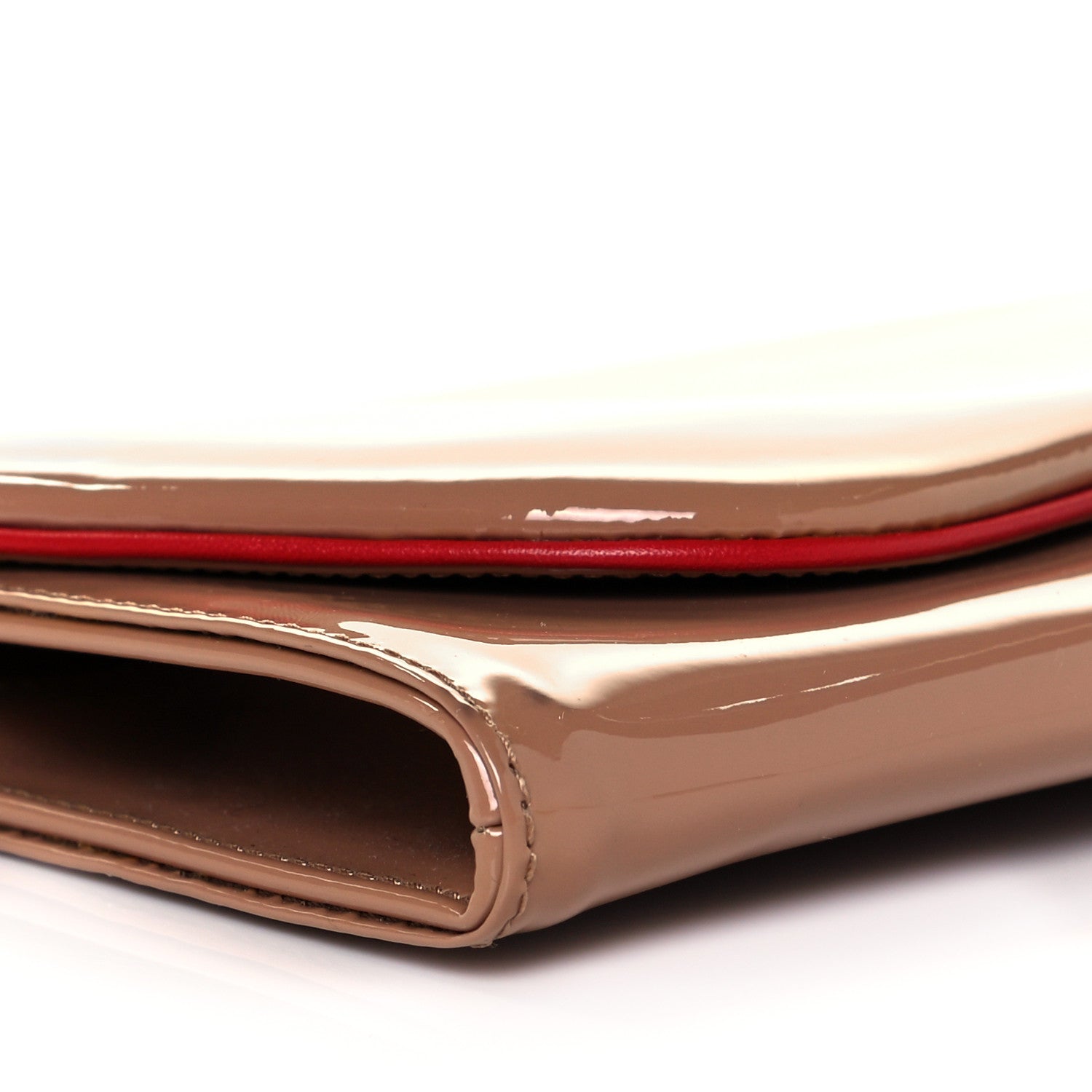 Christian Louboutin Patent Pigalle Clutch Nude 7 of 13