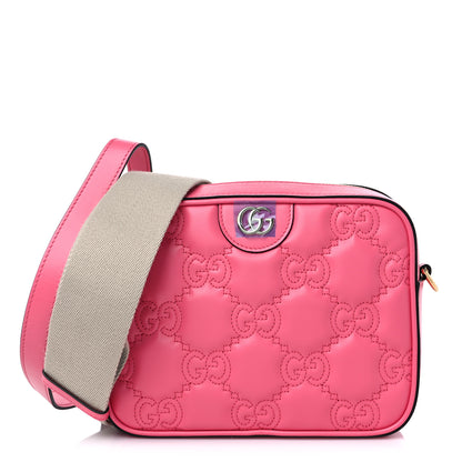 Gucci Calfskin GG Matelasse Small Shoulder Bag Rhodamine Pink Natural 1 of 8