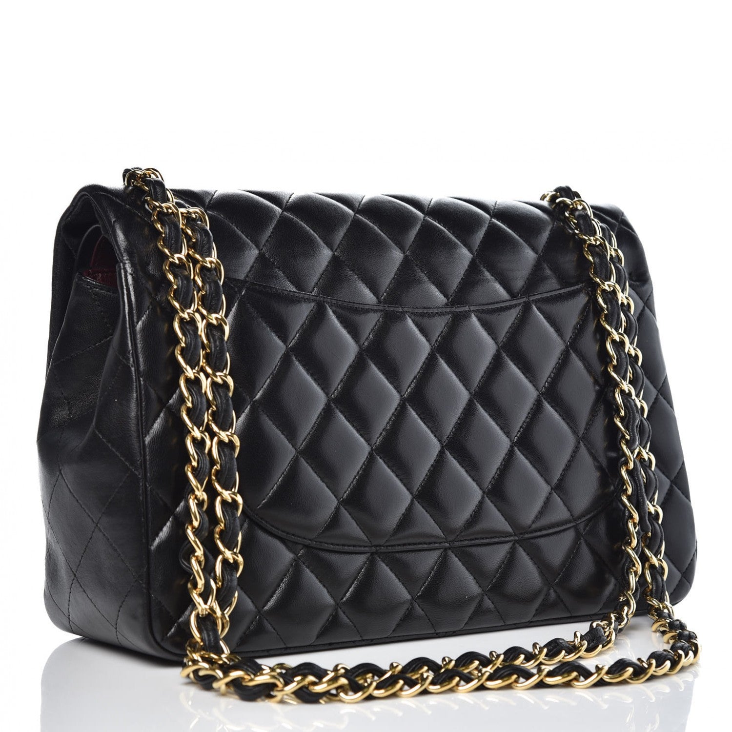 Chanel Lambskin Quilted Jumbo Double Flap Black 3 of 11