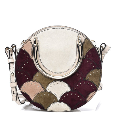 Chloe Smooth Calfskin Suede Embellished Small Pixie Bag Abstract White 1 of 10