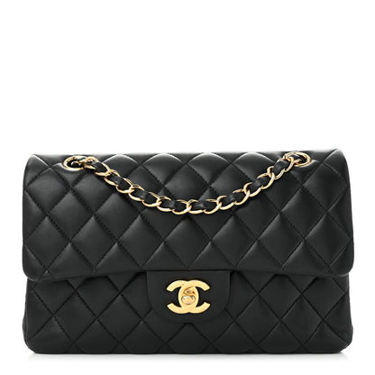 Chanel Lambskin Quilted Small Double Flap Black 1 of 10