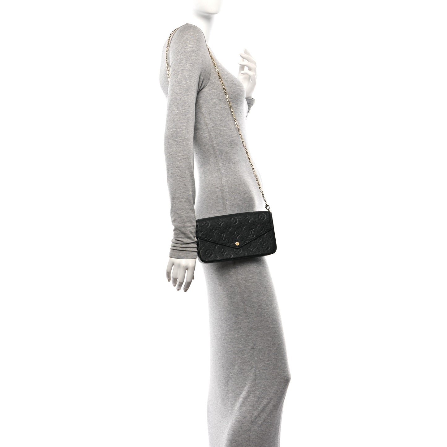 Empreinte Pochette Felicie Chain Wallet Black