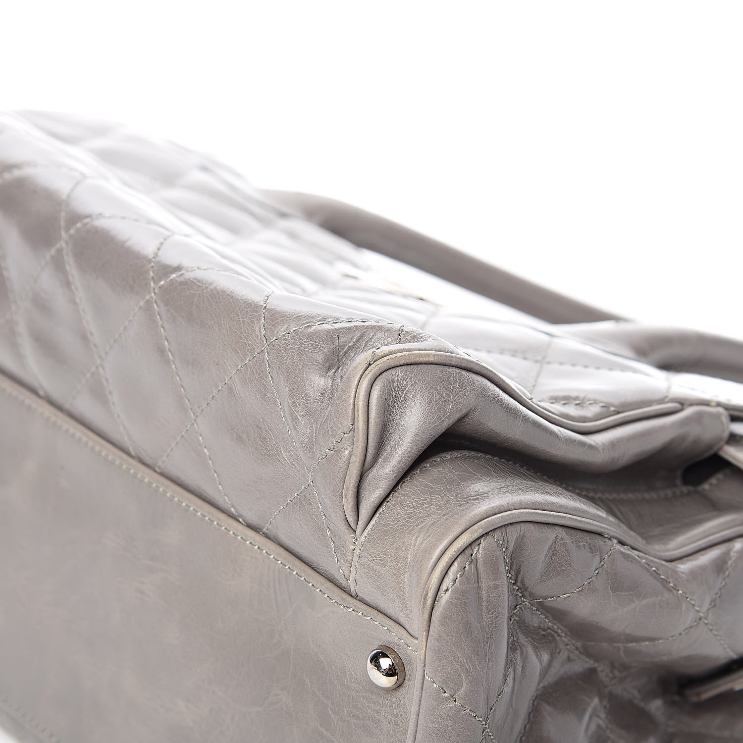 Chanel Glazed Calfskin Small New Portobello Grey 9 of 12