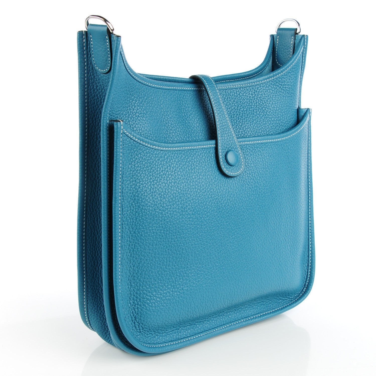 Hermes Taurillon Clemence Evelyne III PM Blue Jean 5 of 11