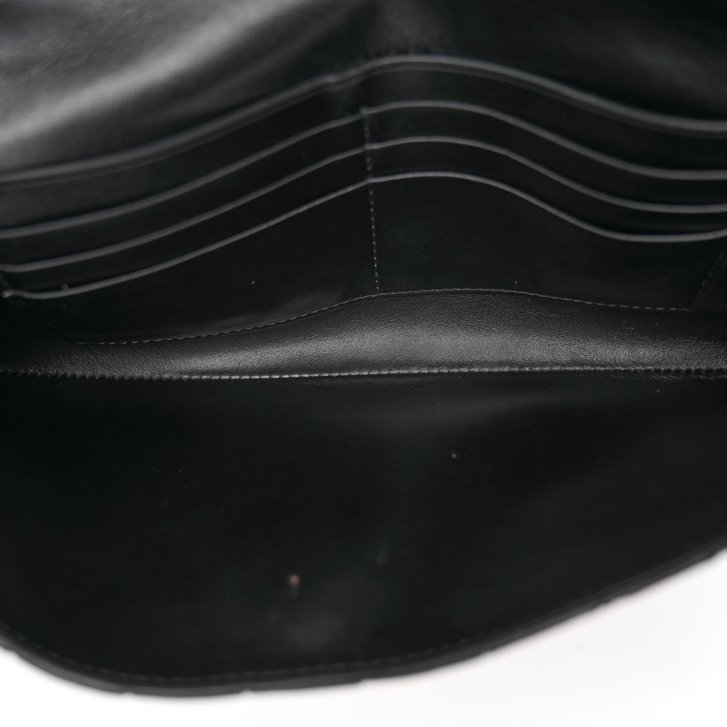 Nappa Intrecciato Long Andiamo Top Handle Clutch Black