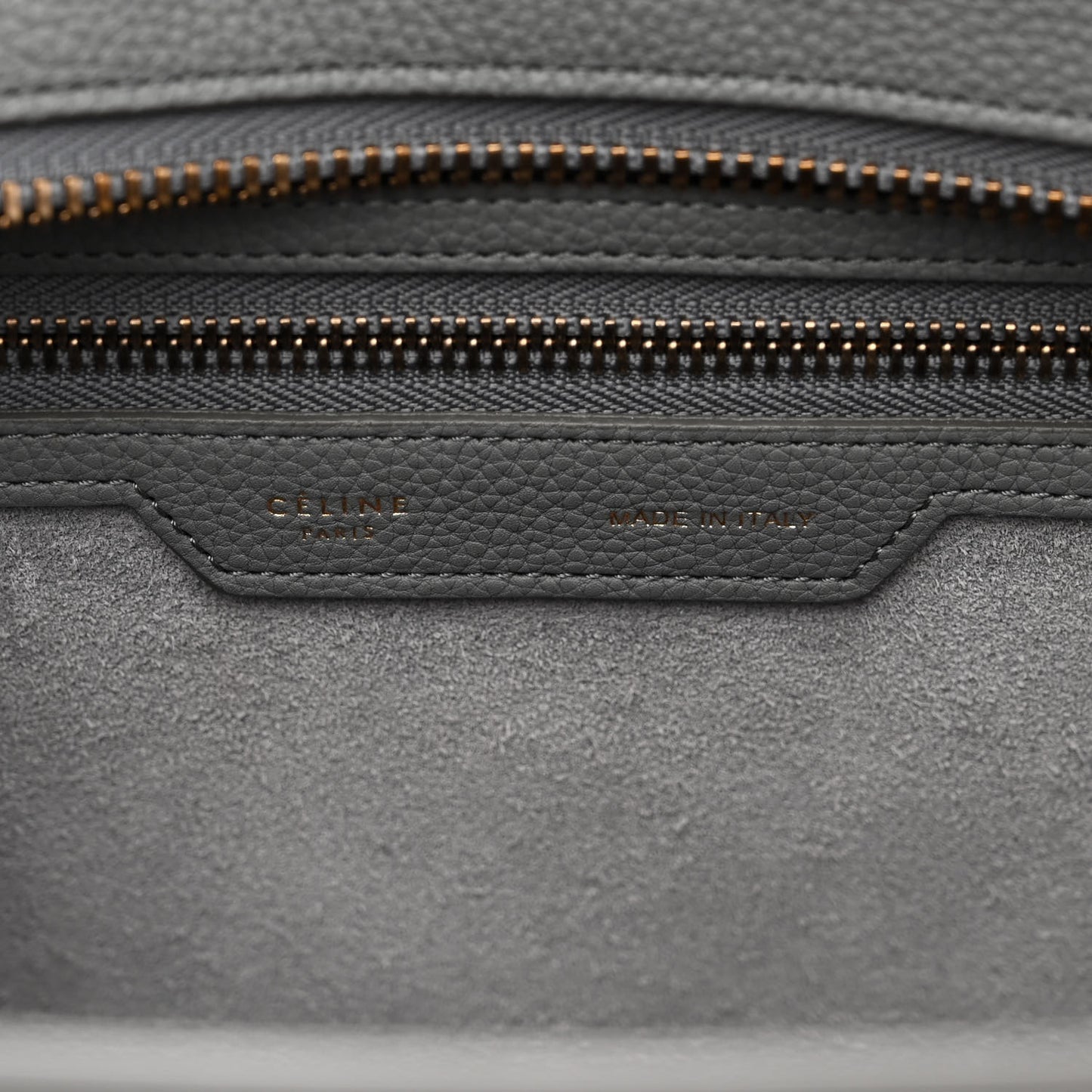 Baby Drummed Calfskin Micro Luggage Kohl