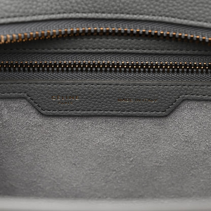 Celine Baby Drummed Calfskin Micro Luggage Kohl 5 of 10