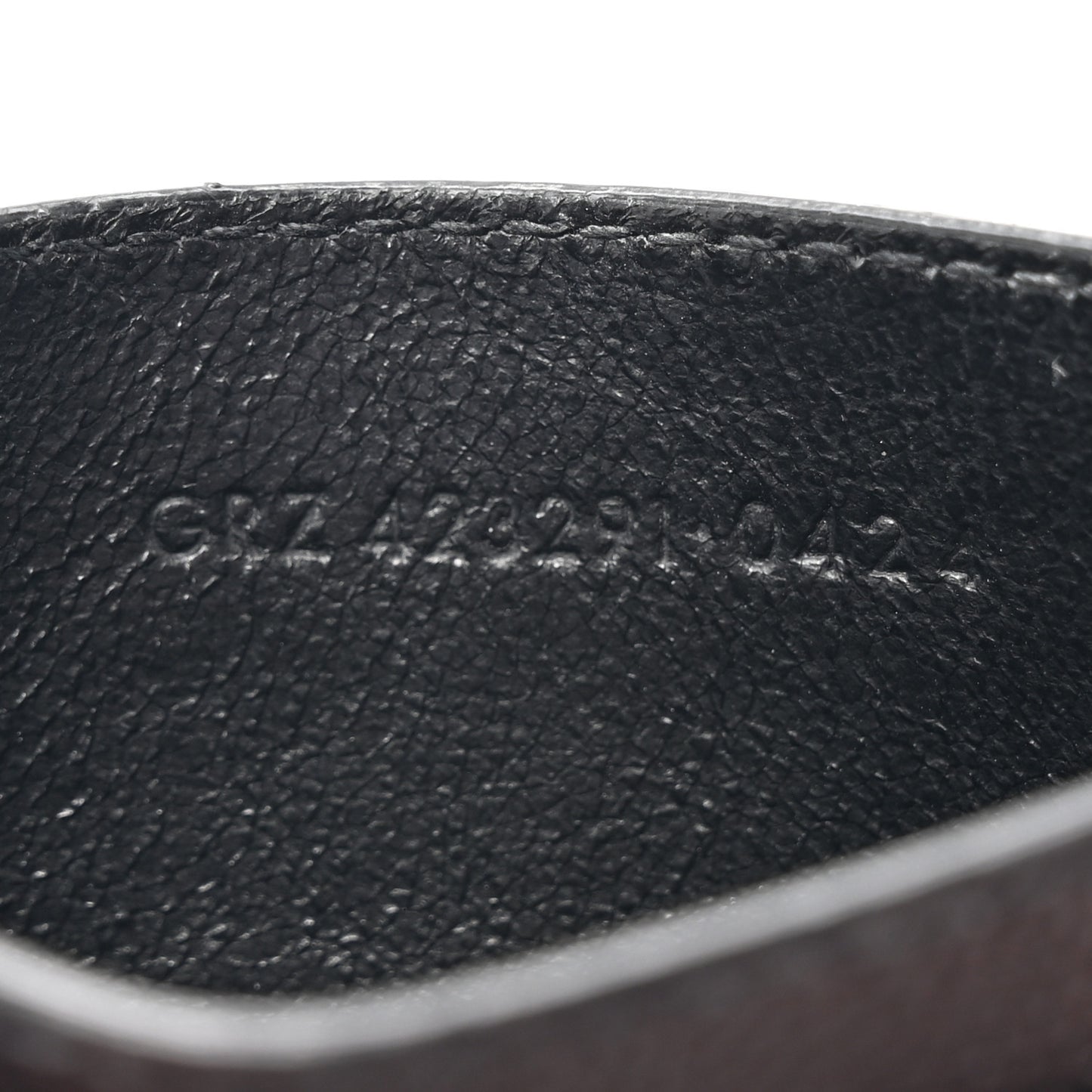 Grain De Poudre Matelasse Chevron Monogram Credit Card Case Black