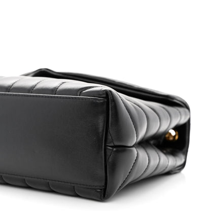 Saint Laurent Calfskin Y Quilted Monogram Small Loulou Chain Satchel Black 10 of 10