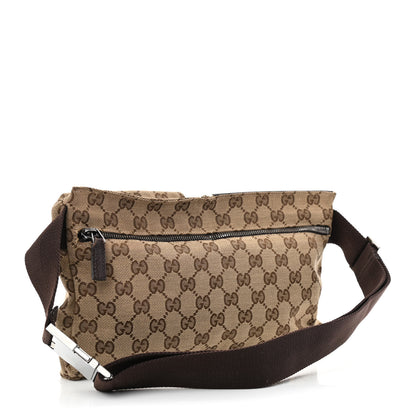Gucci GG Monogram Double Pocket Belt Bag Dark Brown 3 of 13