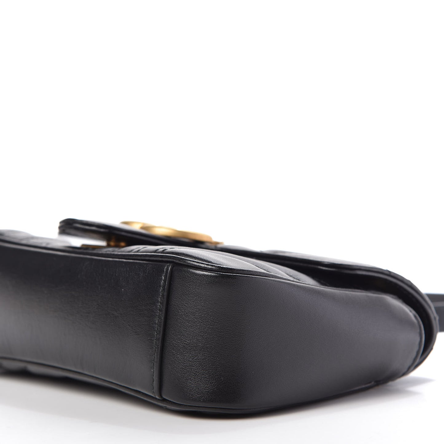 Calfskin Matelasse Mini GG Marmont Shoulder Bag Black