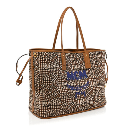 MCM Visetos Large Liz Reversible Shopper Tote Cognac 6 of 12