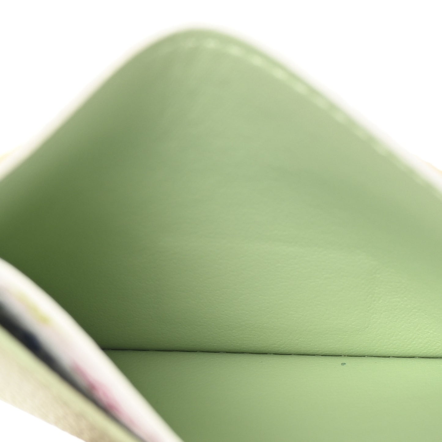 LV X TM Monogram Multicolor Criss-Cross Card Holder Green Tea Gingko Green Tea Gingko Yellow