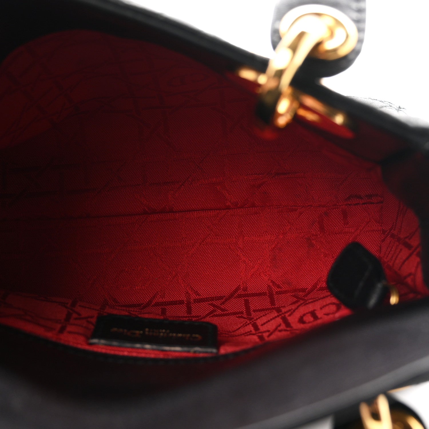 Christian Dior Lambskin Cannage Mini Lady Dior Black 4 of 9