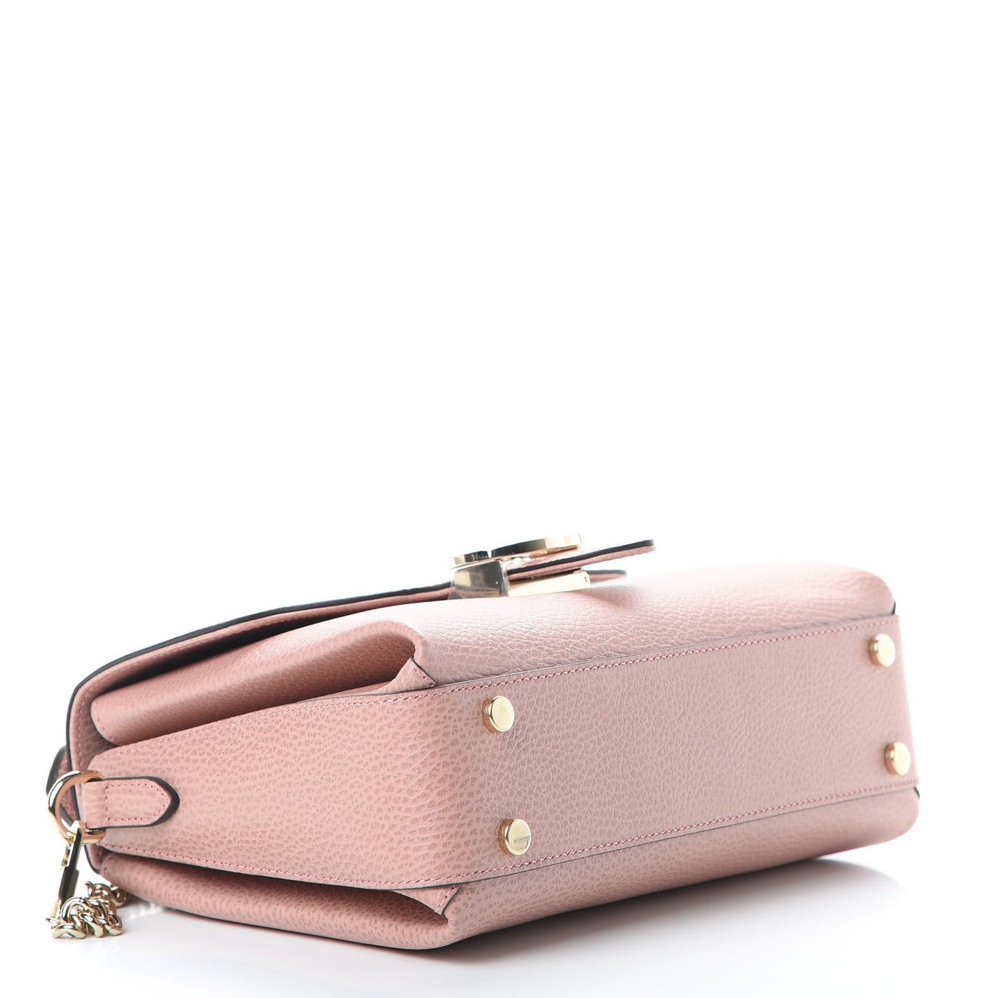 Dollar Calfskin Interlocking G Top Handle Shoulder Bag Soft Pink
