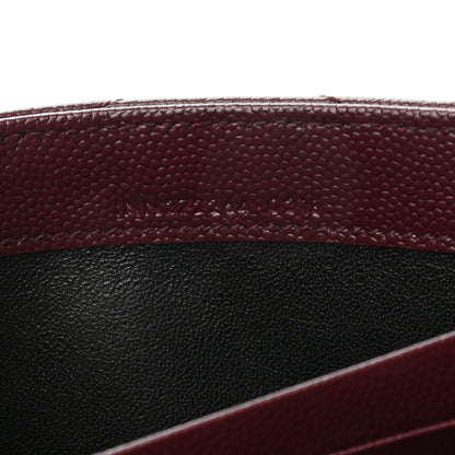 Saint Laurent Grain De Poudre Matelasse Chevron Monogram Flap Wallet Rouge Legion 8 of 9