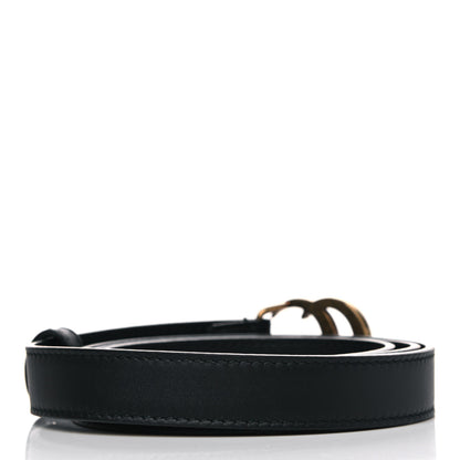 Gucci Calfskin Double G 20mm Belt 95 38 Black 2 of 5