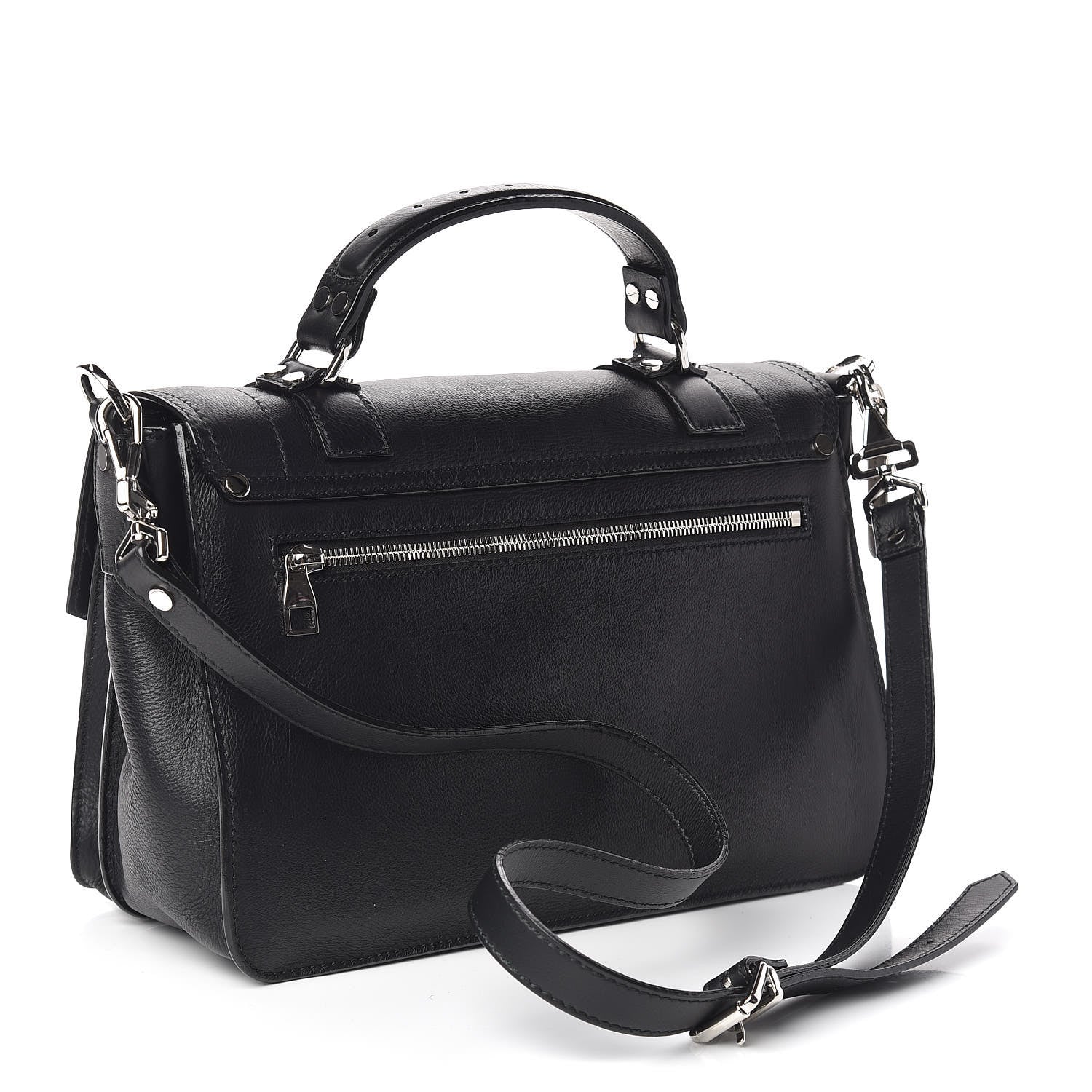 Proenza Schouler Grained Calfskin Medium PS1 Satchel Black 3 of 9