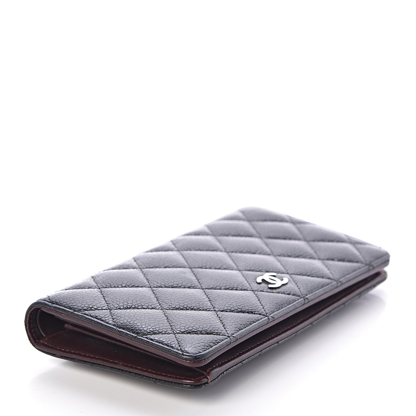 Caviar Quilted Yen Wallet Black