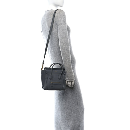 Celine Baby Drummed Calfskin Nano Luggage Kohl 2 of 10