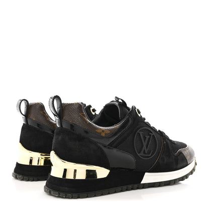 Louis Vuitton Suede Monogram Run Away Sneakers 36 Black 5 of 9