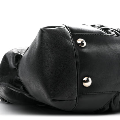 Gucci Horsebit Embossed Full Moon Tote Black 9 of 12