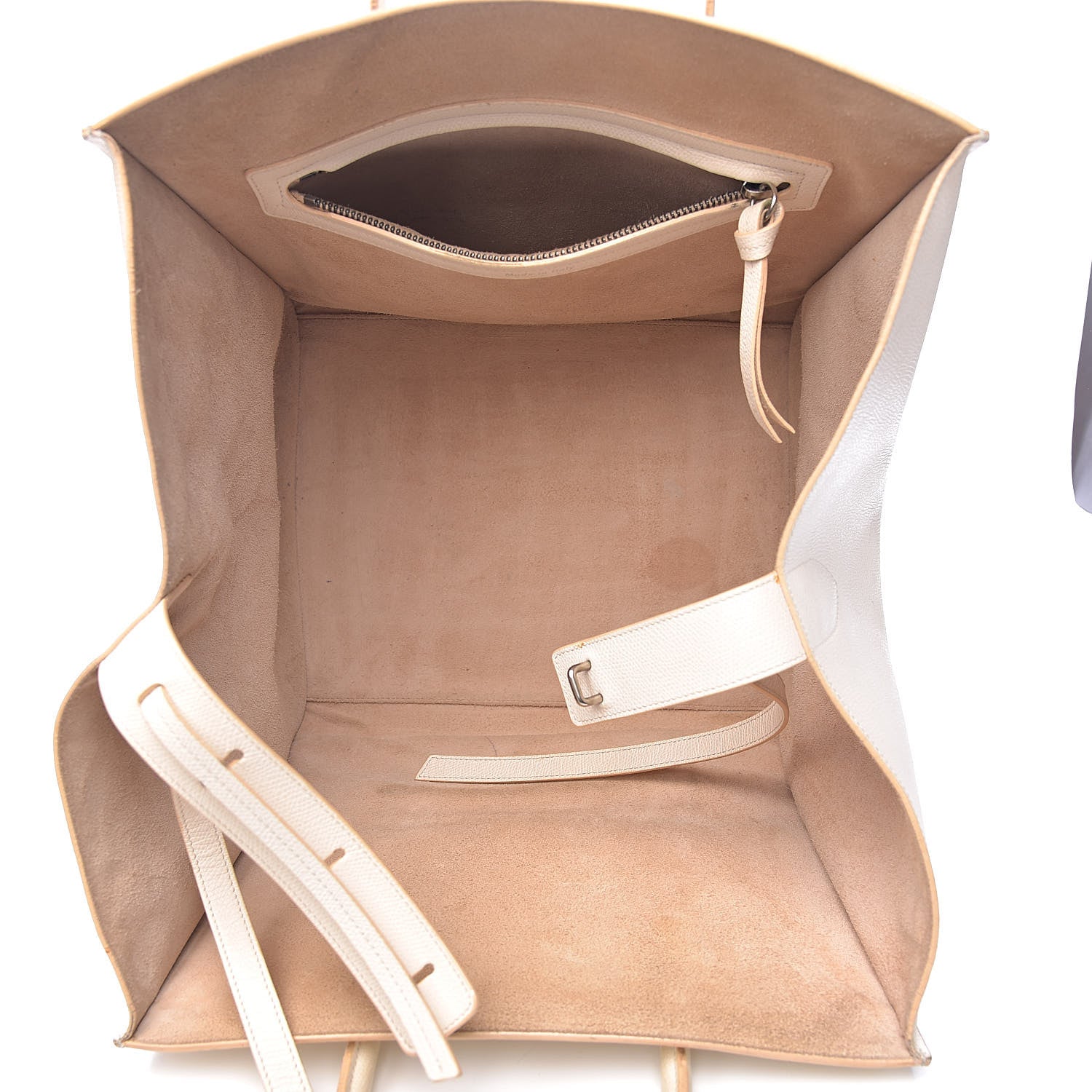 Celine Grained Calfskin Medium Phantom Luggage Cream 6 of 39