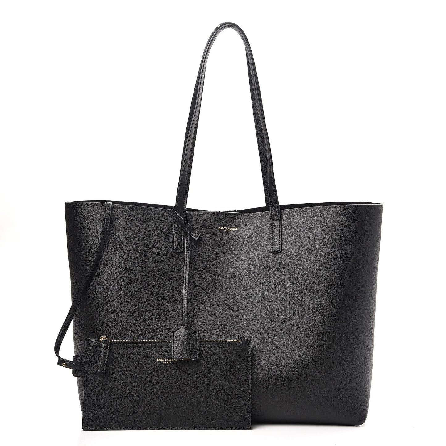 Calfskin Large Shopping Tote Black