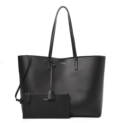 Saint Laurent Calfskin Large Shopping Tote Black 3 of 9