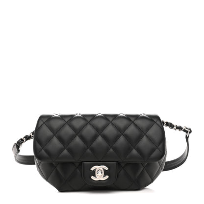 Chanel Calfskin Quilted CC Uniform Flap Belt Bag Black 1 of 12