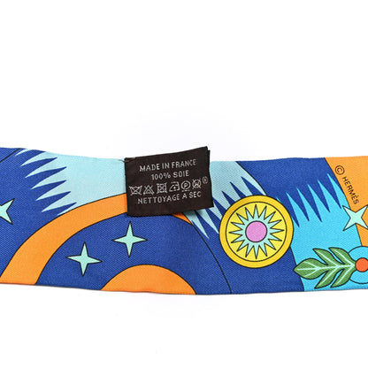 Hermes Silk La Source de Pegase Twilly Orange Vif Jaune Vif 2 of 5
