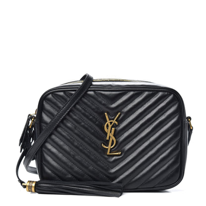 Saint Laurent Calfskin Matelasse Monogram Lou Camera Bag Black 1 of 10