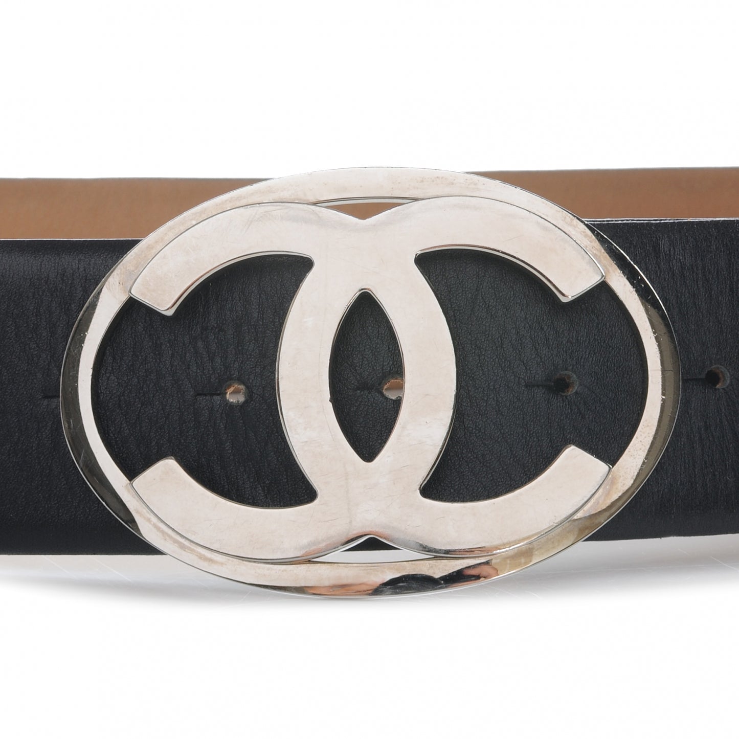 Leather CC Logo Belt 95 38 Black