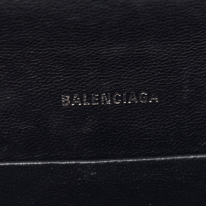 Balenciaga Patent Calfskin Lizard Embossed XS Sharp Top Handle Bag Black 6 of 10