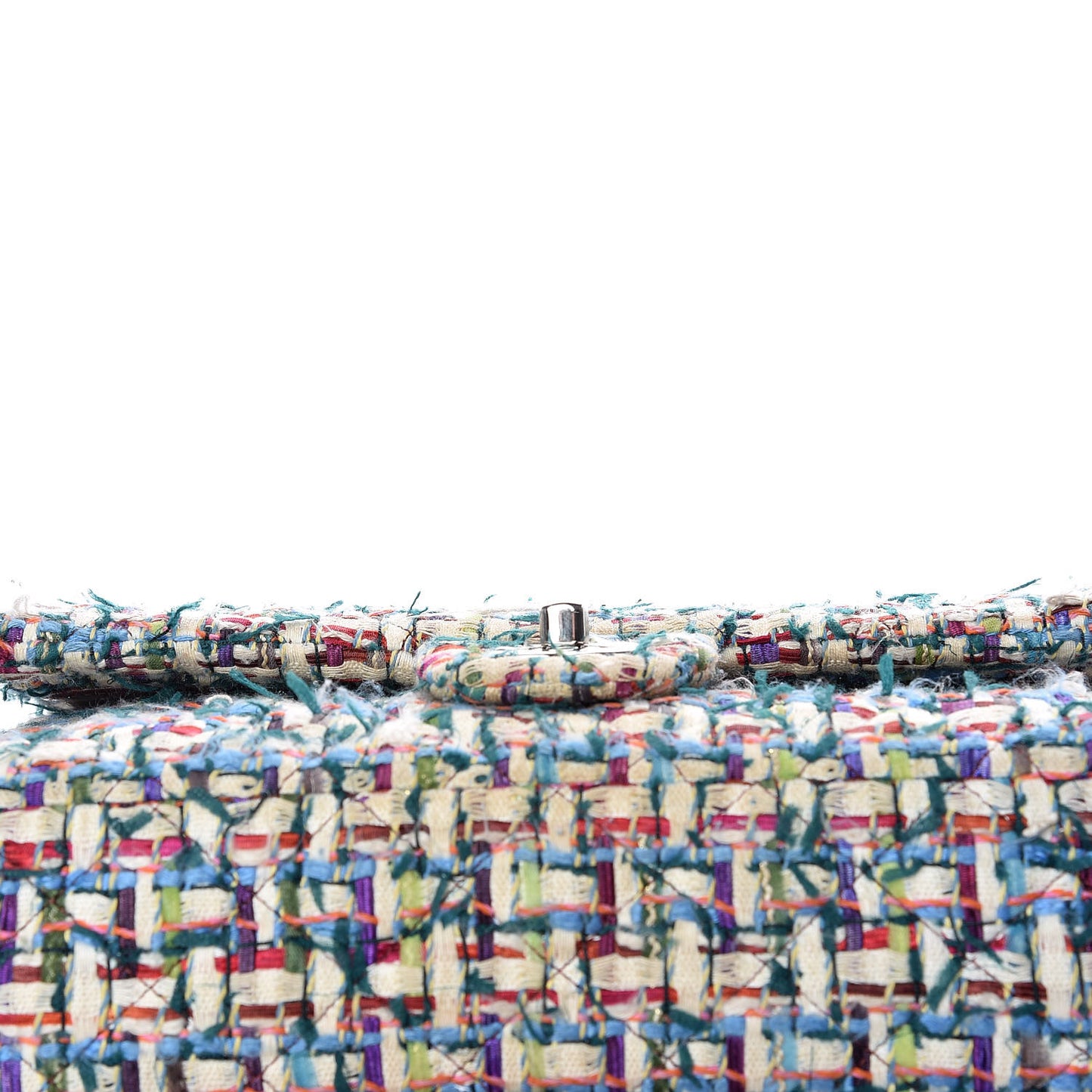 Tweed Quilted Medium Double Flap Multicolor