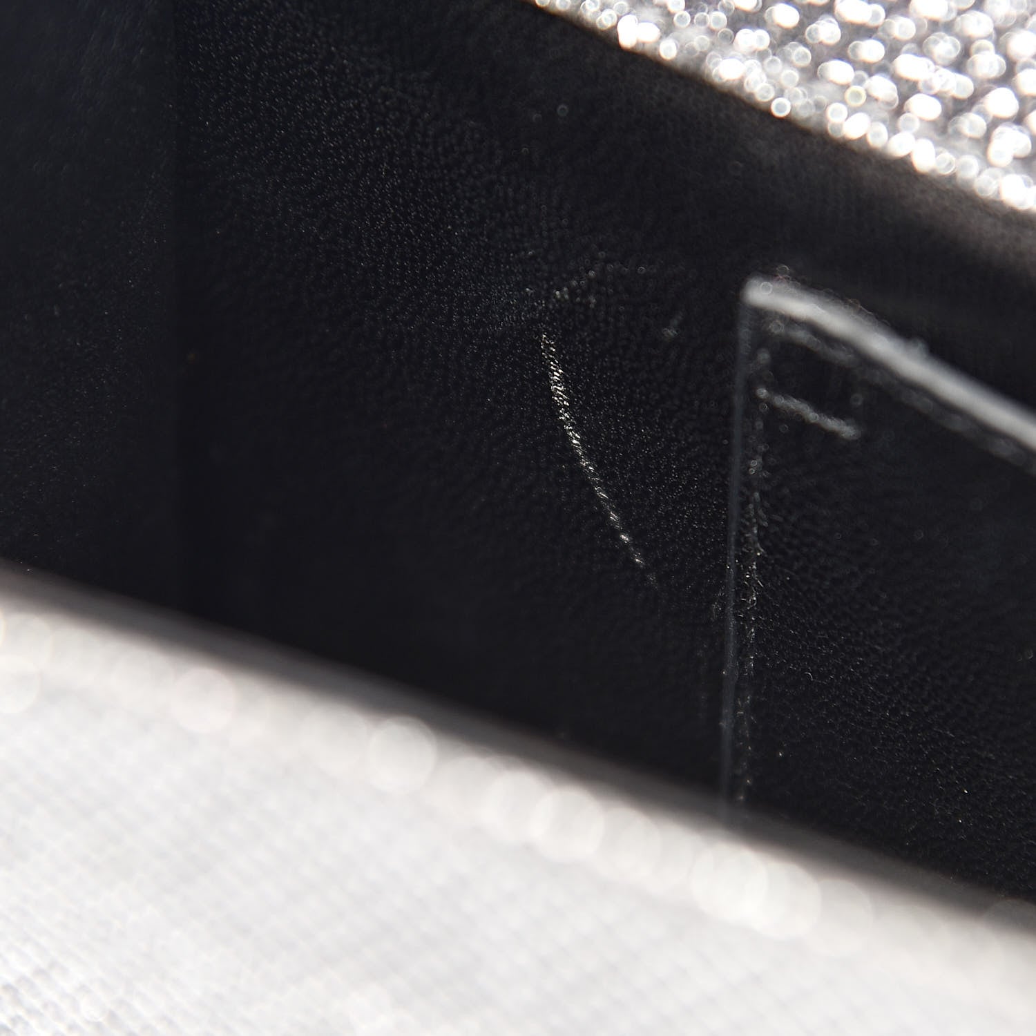 Saint Laurent Metallic Canvas Woven Medium Classic Monogram Kate Satchel Silver 9 of 12