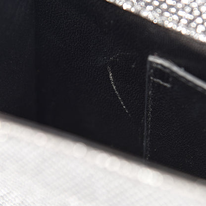 Saint Laurent Metallic Canvas Woven Medium Classic Monogram Kate Satchel Silver 9 of 12