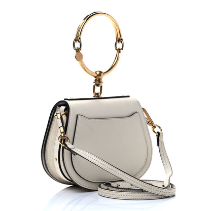 Chloe Calfskin Suede Small Nile Bracelet Bag Off White 2 of 4