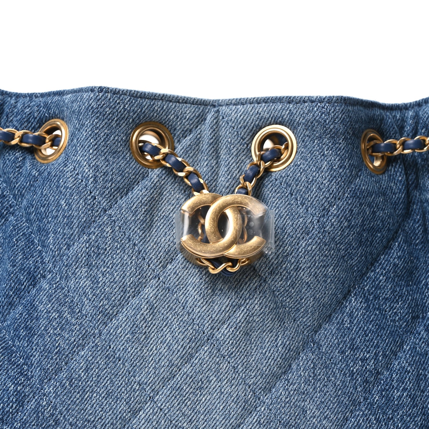 Chanel Washed Denim Quilted Mini Chanel 25 Handbag Blue 14 of 21