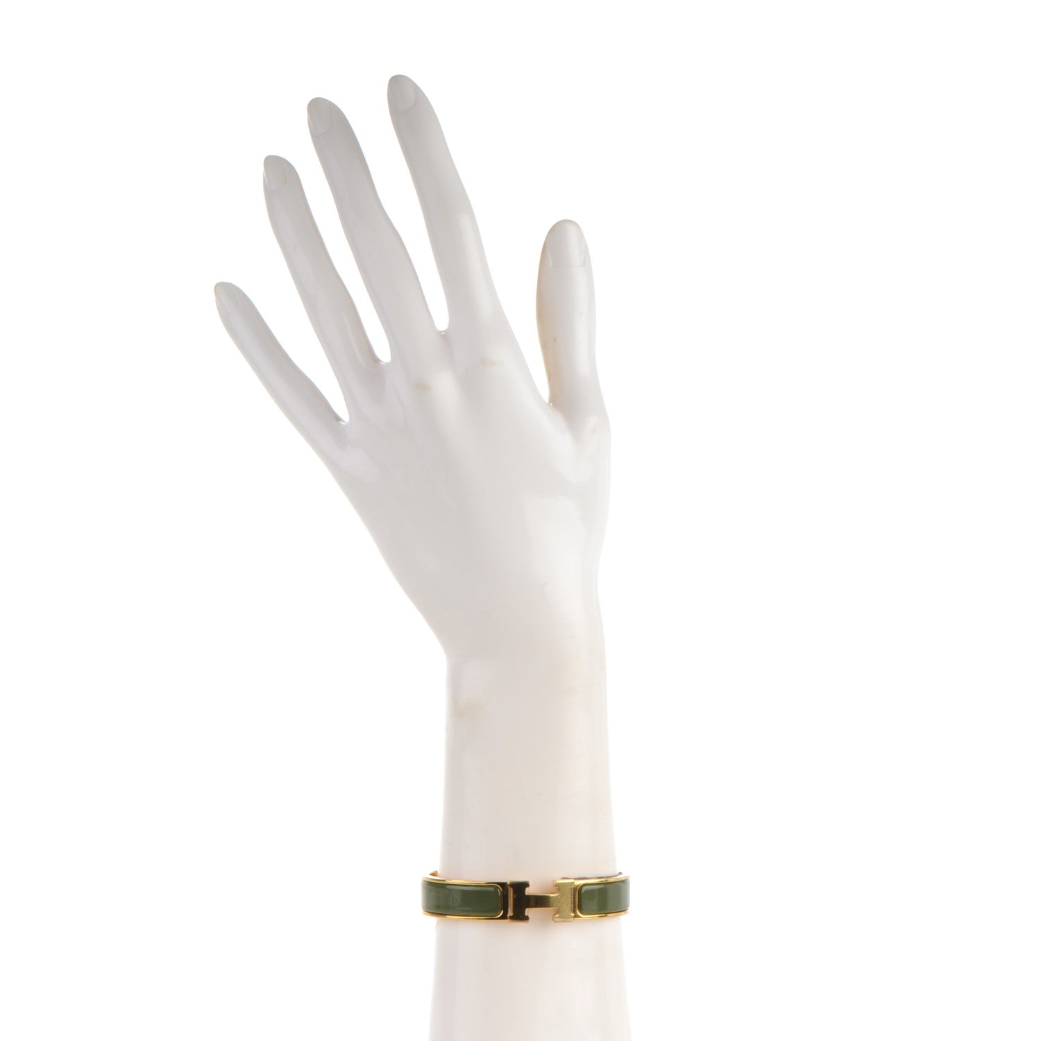 Hermes Enamel Narrow Clic Clac H Bracelet PM Loden 2 of 5