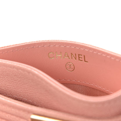 Chanel Caviar Quilted Boy Card Holder Light Pink 6 of 9