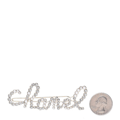 Chanel Metal Glass Swirling Pearls Hair Clip Gold 2 of 5